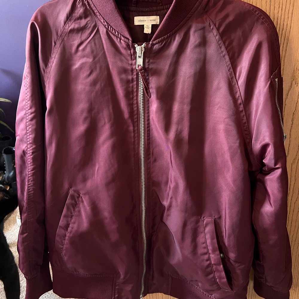 UO Maroon bomber jacket